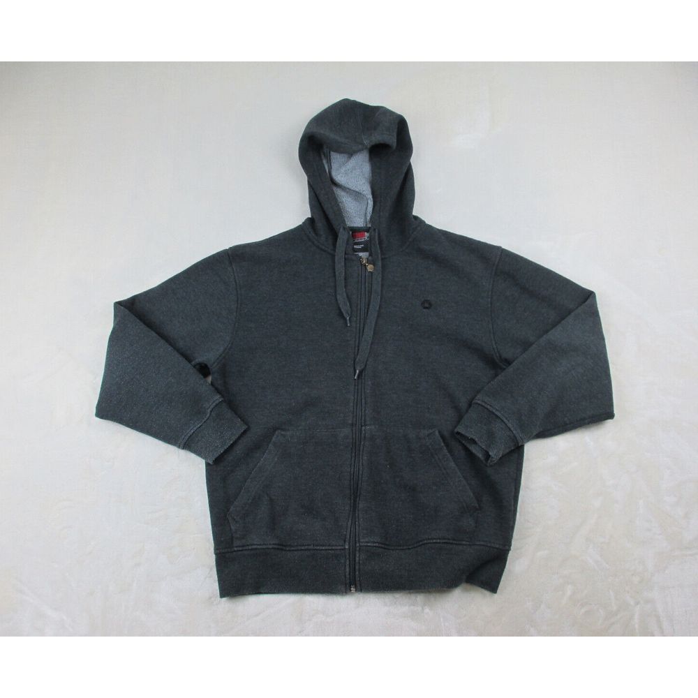 Southpole Sweater Mens Small Gray‎ Logo Full Zip Y2K Hip Hop Hooded*